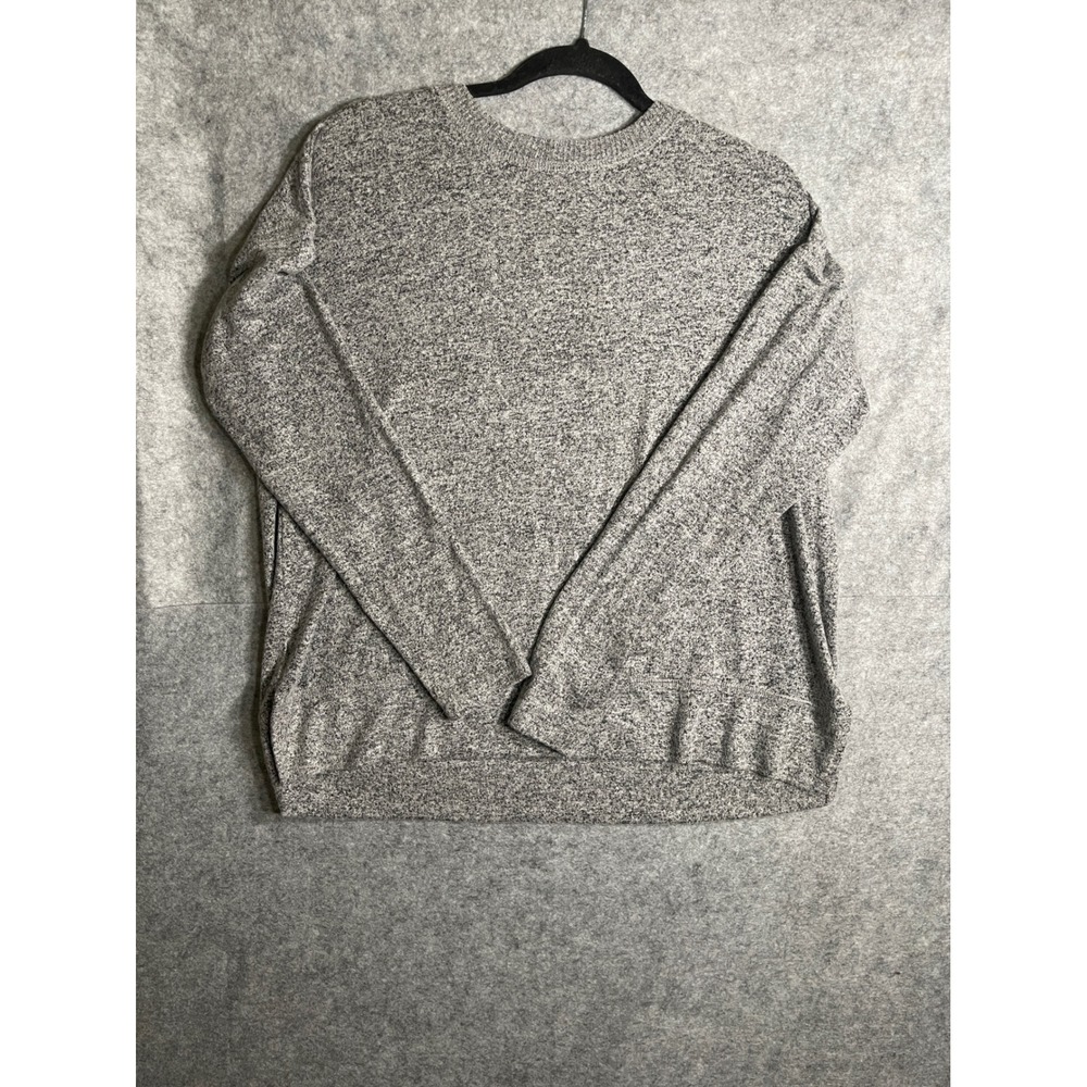 Lucky Brand‎ Womens Gray Marl Knit Crewneck Pullover Sweater Size Medium